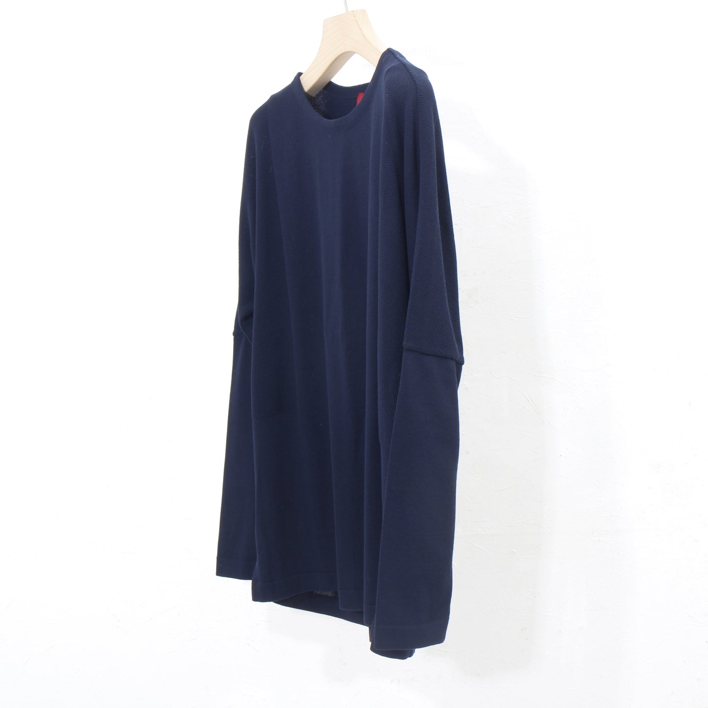 12G cotton skin knit pullover / navy