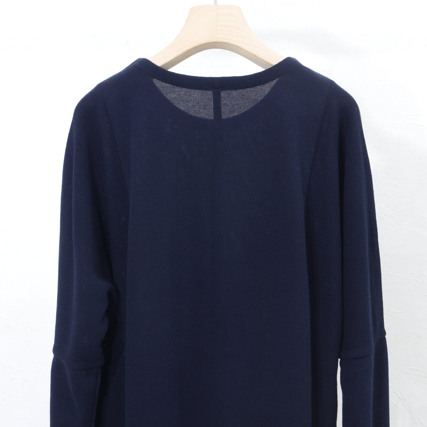 12G cotton skin knit pullover / navy