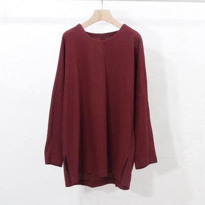 Amunzen Long Pullover / wine red