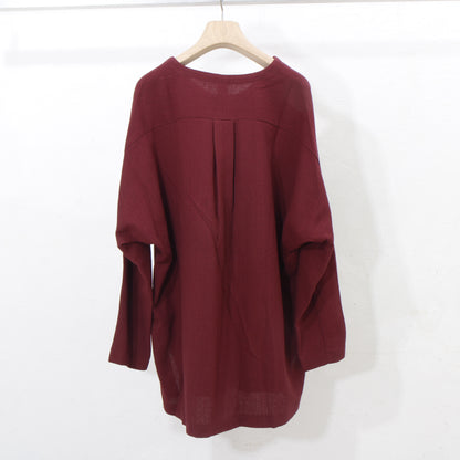 Amunzen Long Pullover / wine red