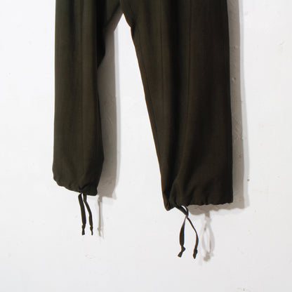 Uneven Dyed 1tuck Wide Pants / D.green