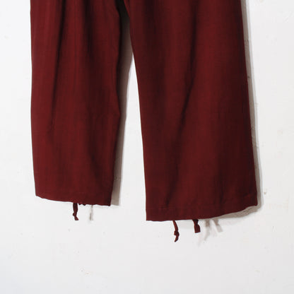 Uneven Dyed 1tuck Wide Pants / D.red