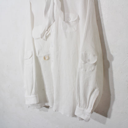 "eatable of many orders" / Celebration Scarf Shirts / off white