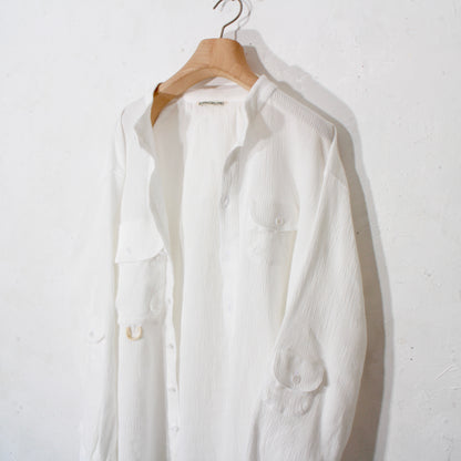 "eatable of many orders" / Celebration Scarf Shirts / off white