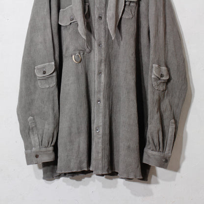 "eatable of many orders" / Celebration Scarf Shirts / charcoal