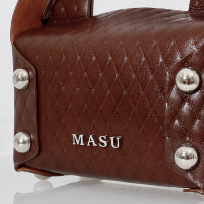 LEATHER CAKE BAG / brown