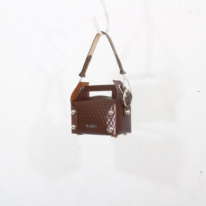 LEATHER CAKE BAG / brown