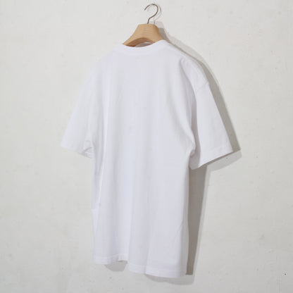 market print T-shirt / yarn  / wh