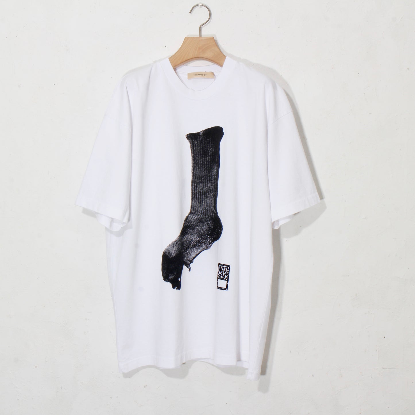 market print T-shirt / sox / wh