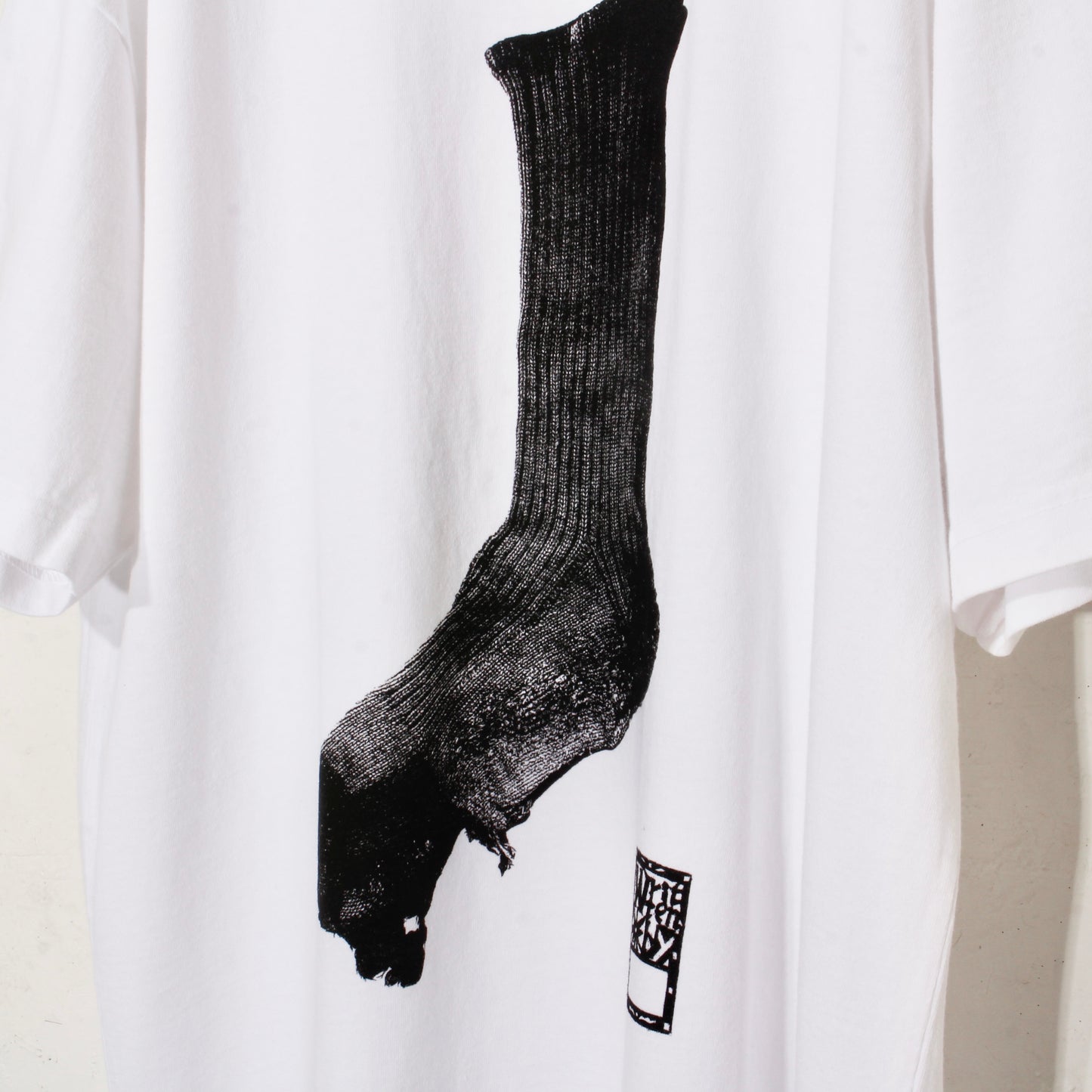 market print T-shirt / sox / wh