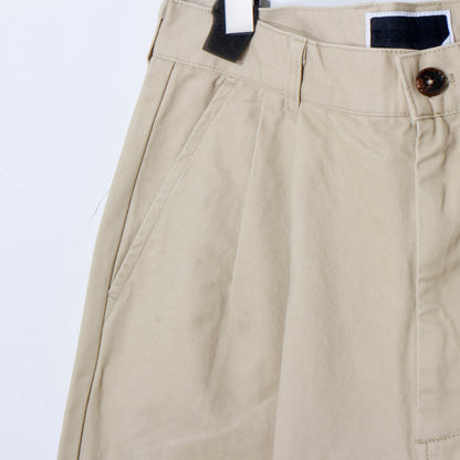 TWILL PLEATED PANTS　/ beige