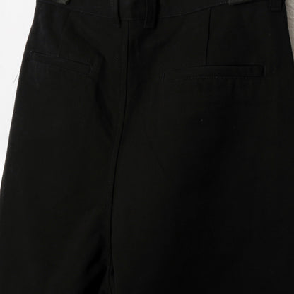 TWILL PLEATED PANTS　/ black