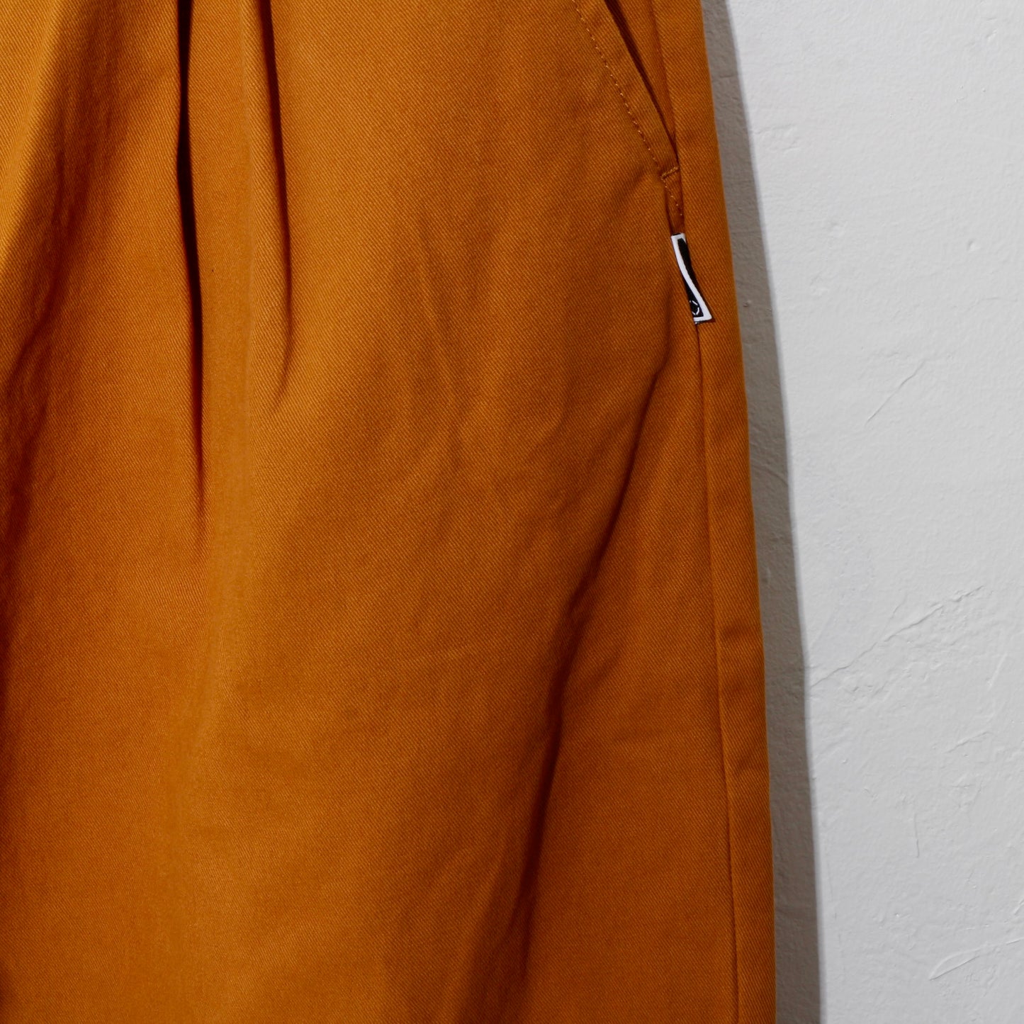 TWILL PLEATED PANTS　/ brown