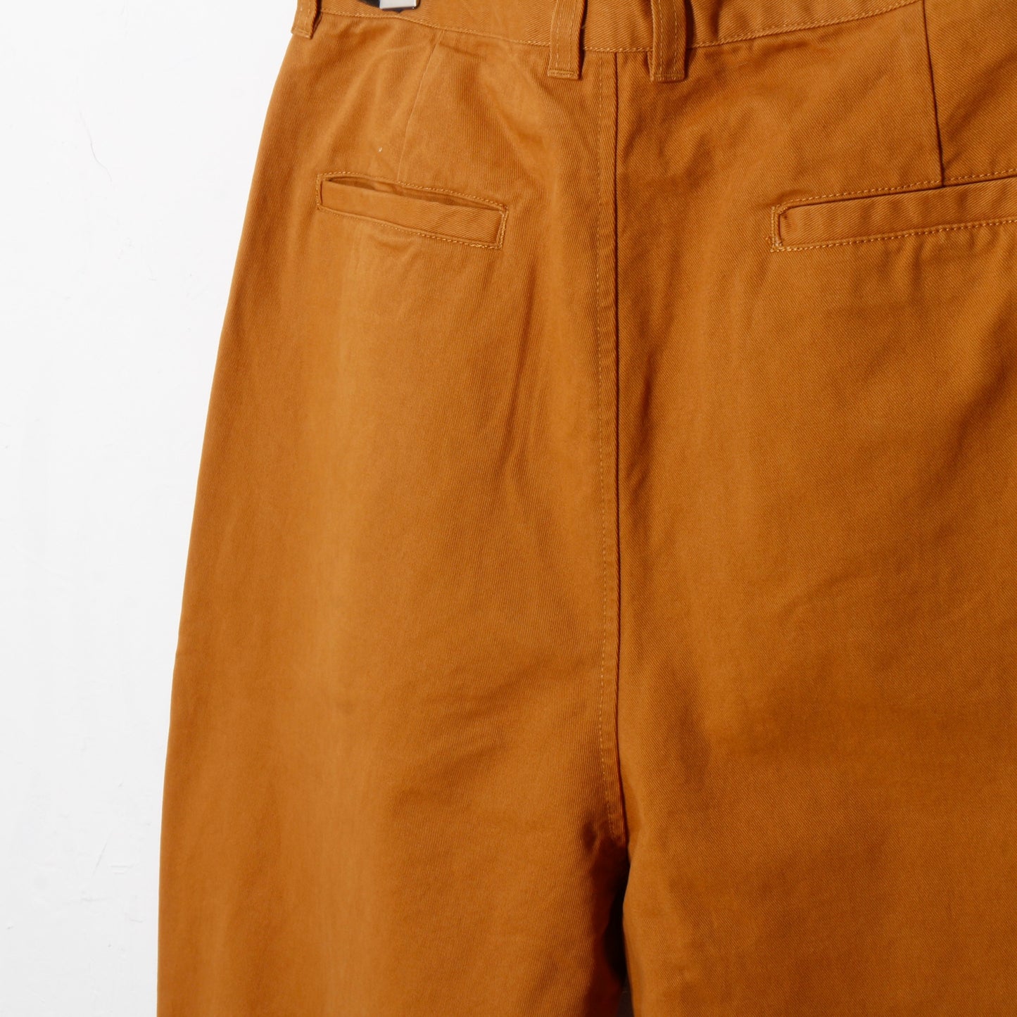 TWILL PLEATED PANTS　/ brown