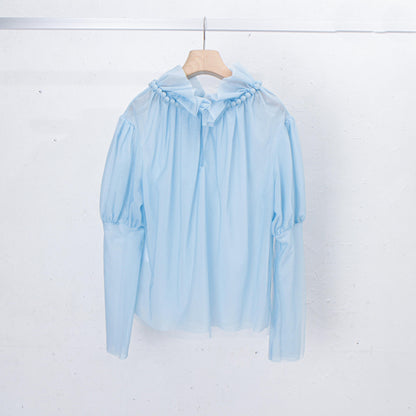 natsumi osawa/Tulle shibori tops #blue