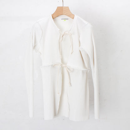 to do kotohayokozawa /CRISP ROPE CARDIGAN / white