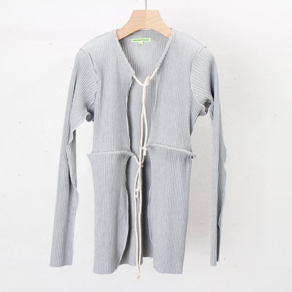to do kotohayokozawa /CRISP ROPE CARDIGAN / gray