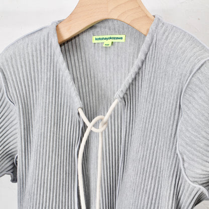 to do kotohayokozawa /CRISP ROPE CARDIGAN / gray