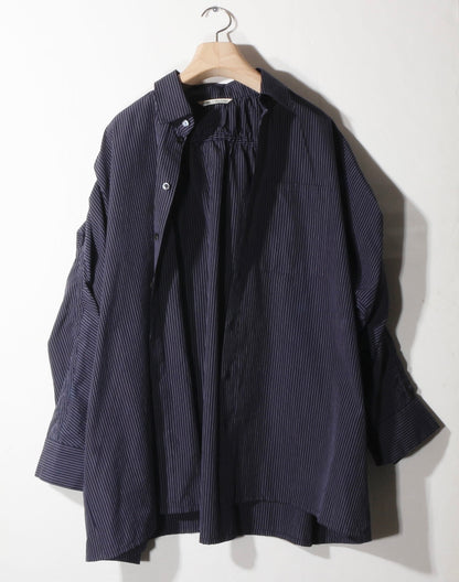 Archaeology Pin Stripe  Shirt / navy