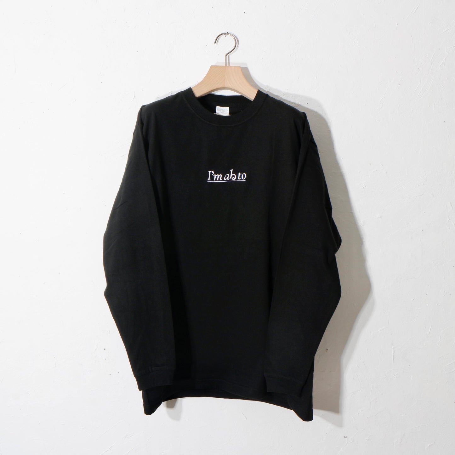 I'm abる to L/S T-shirt / bk