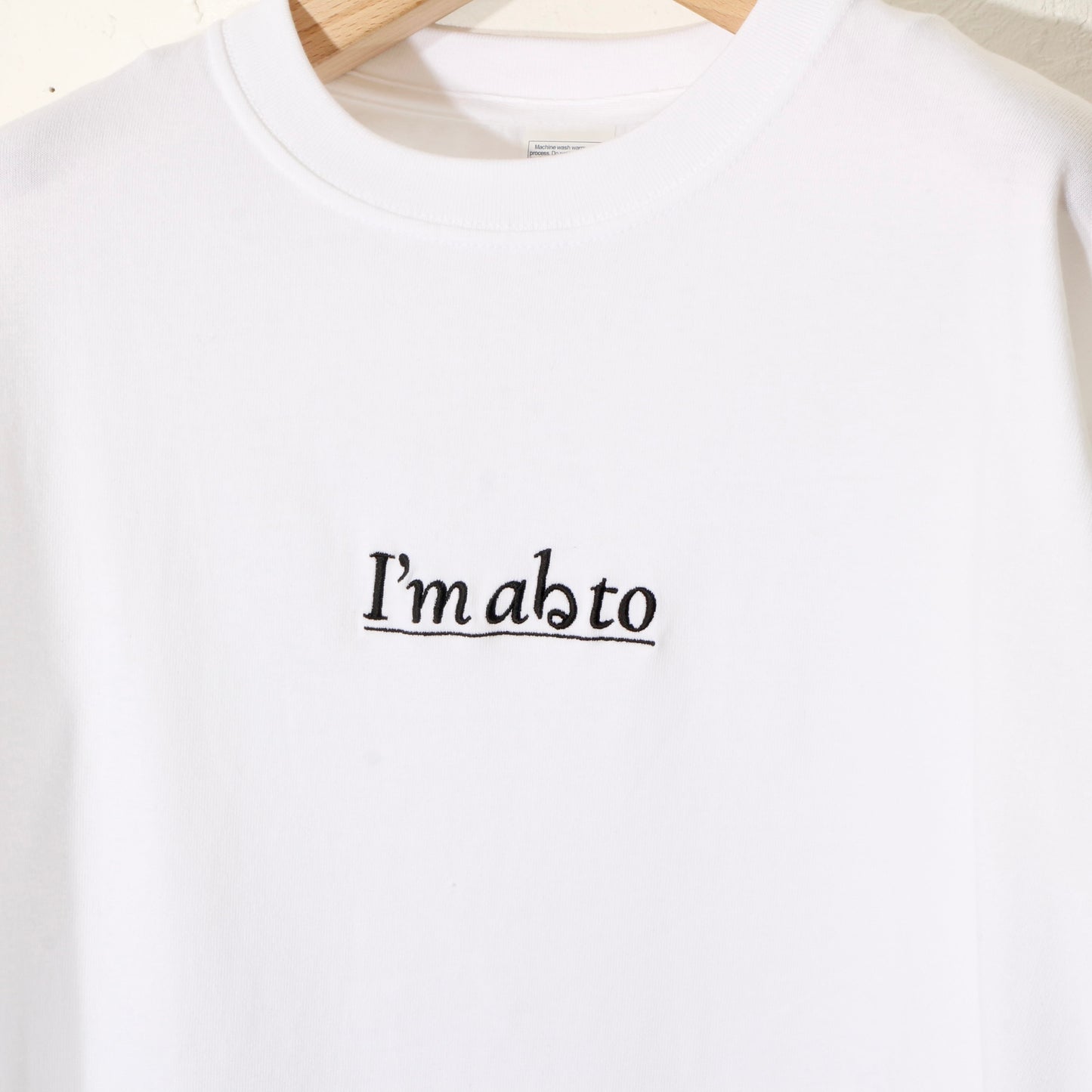 I'm abる to L/S T-shirt / wh
