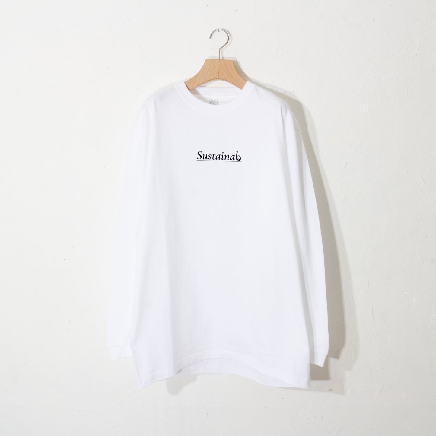 Sustainabる  / L/S T-shirt. / wh
