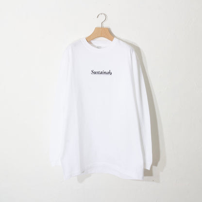 Sustainabる  / L/S T-shirt. / wh