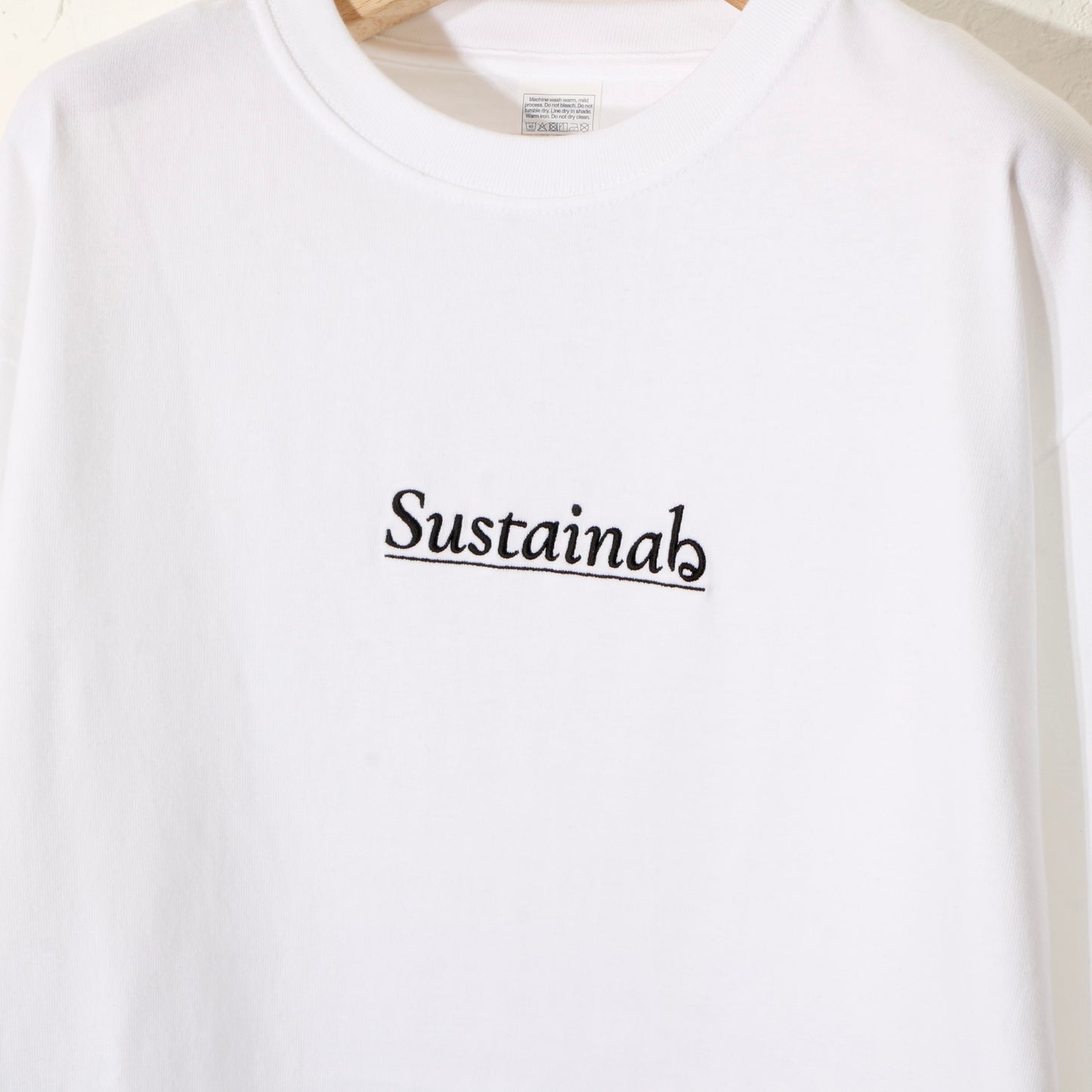Sustainabる  / L/S T-shirt. / wh