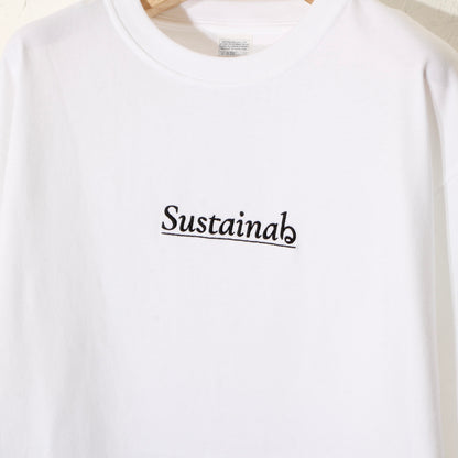 Sustainabる  / L/S T-shirt. / wh