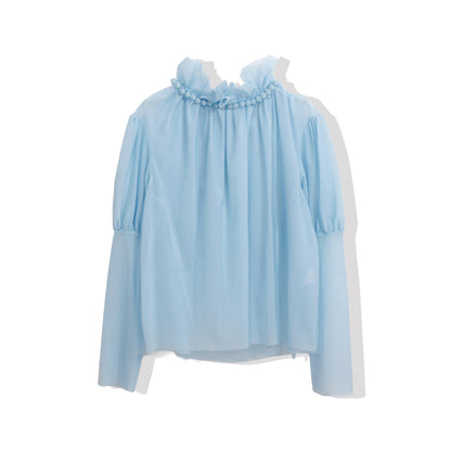 natsumi osawa/Tulle shibori tops #blue