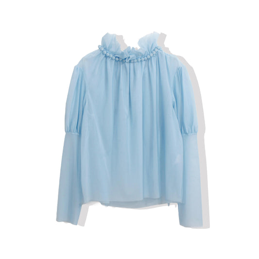 natsumi osawa/Tulle shibori tops #blue