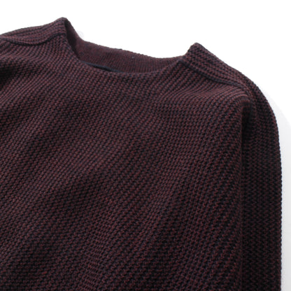 Plating WoolCotton Wide sweater / bordeaux