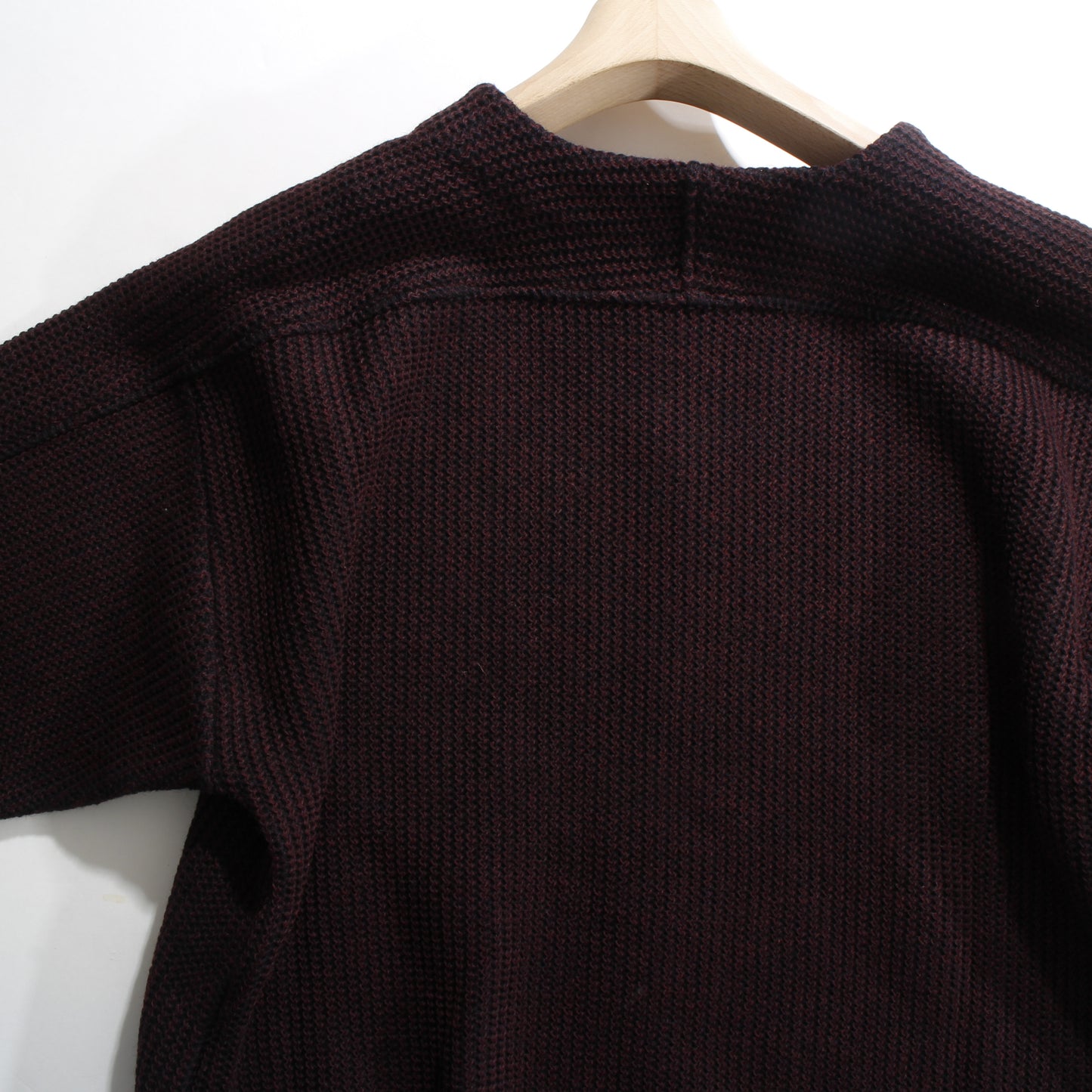 Plating WoolCotton Wide sweater / bordeaux