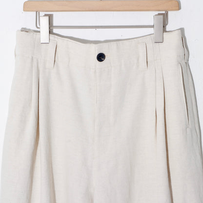 Natural Dyed 2tuck Trouser/  off white