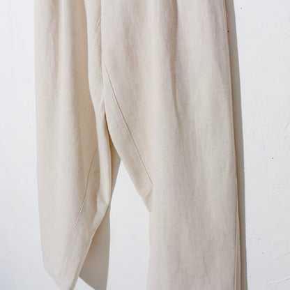 Natural Dyed 2tuck Trouser/  off white