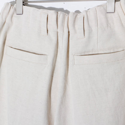 Natural Dyed 2tuck Trouser/  off white