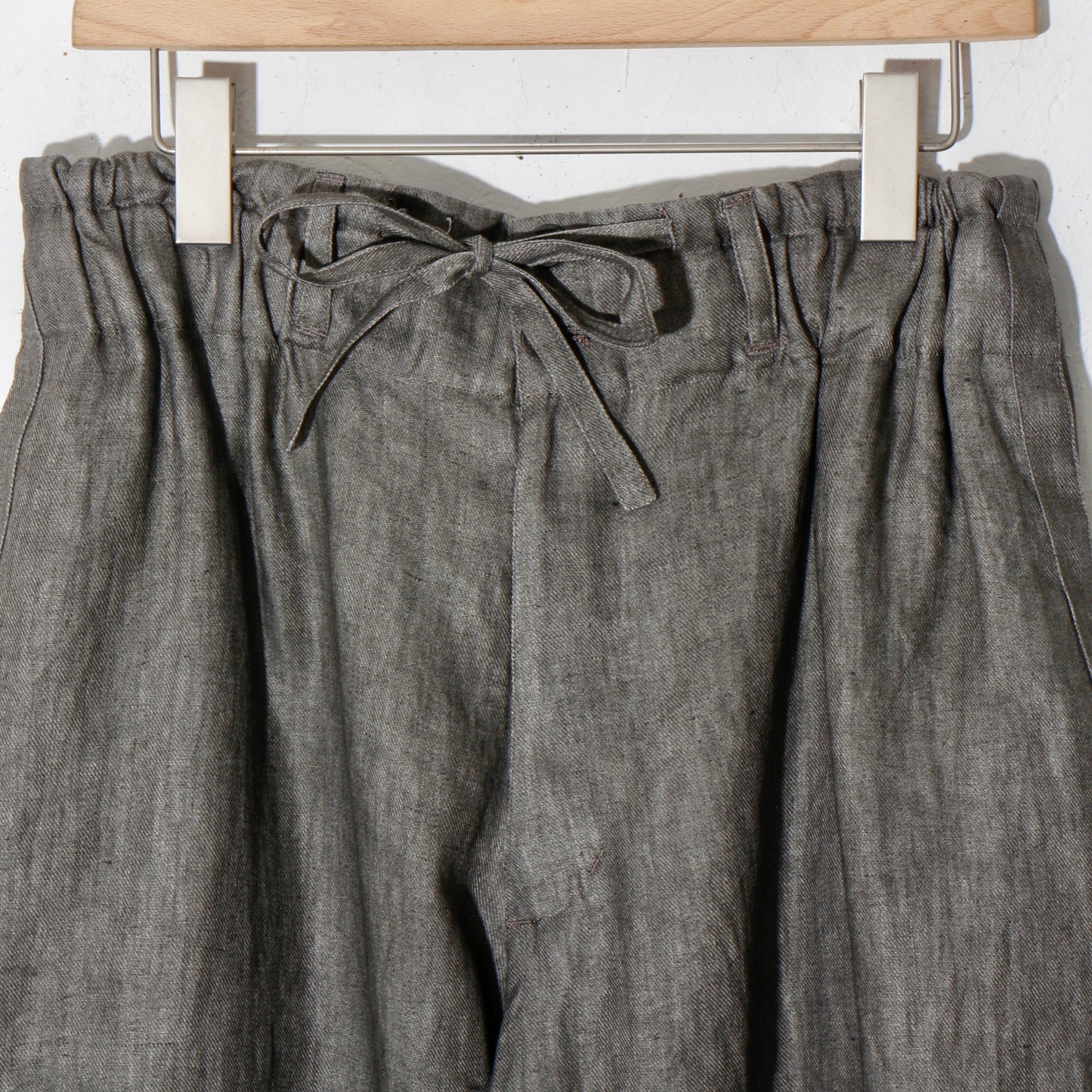 Sumi-Dyed Linen Wide Pnats / sumi-gray