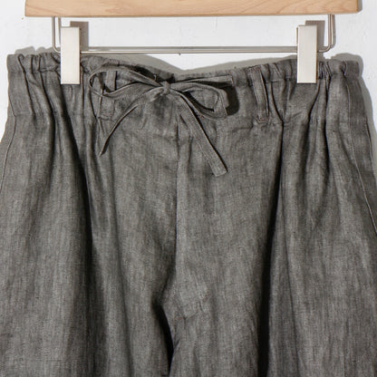 Sumi-Dyed Linen Wide Pnats / sumi-gray