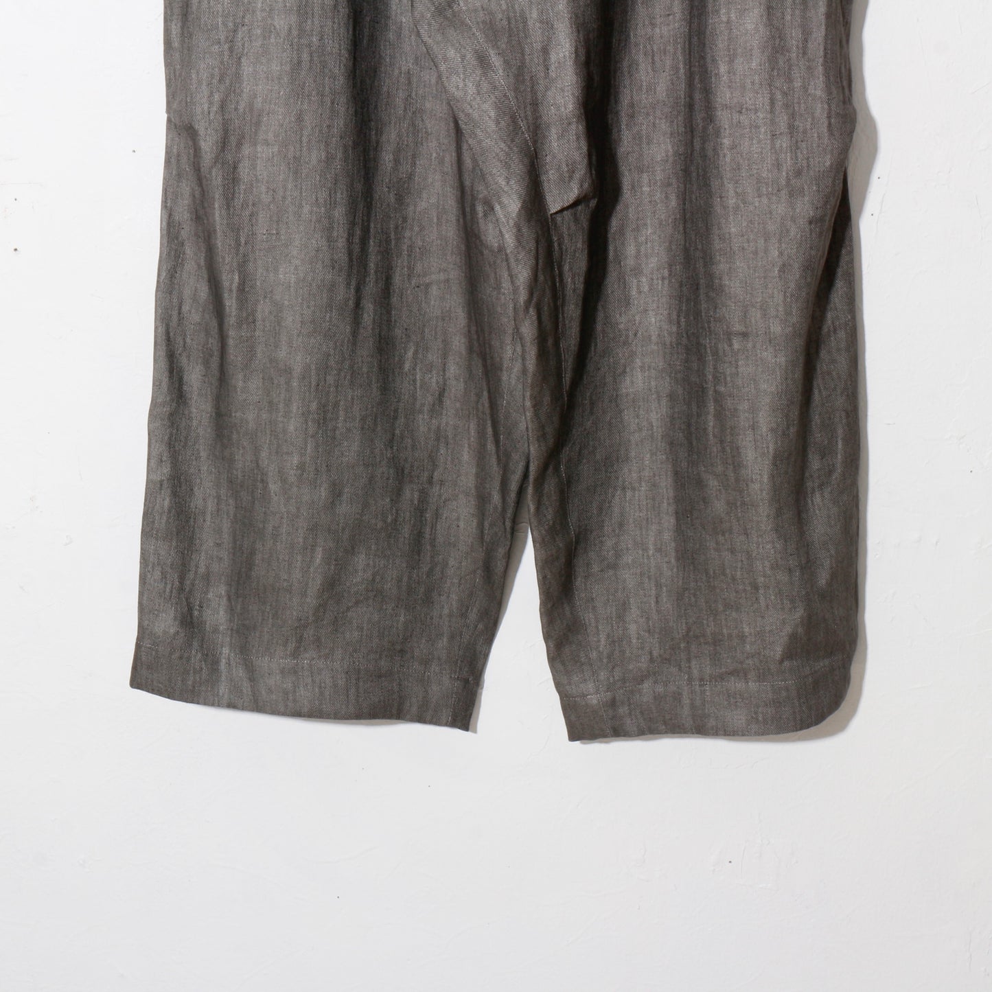 Sumi-Dyed Linen Wide Pnats / sumi-gray