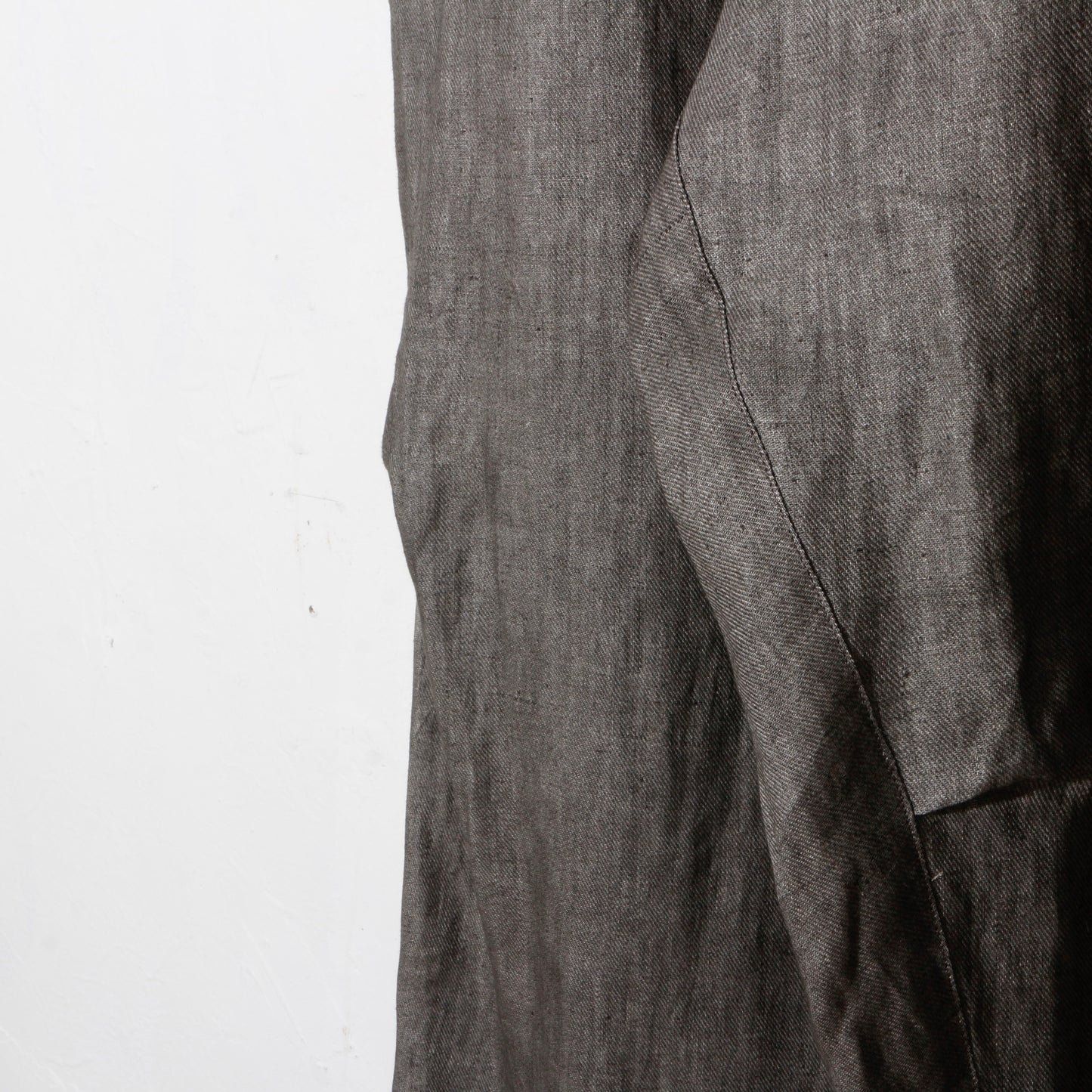 Sumi-Dyed Linen Wide Pnats / sumi-gray