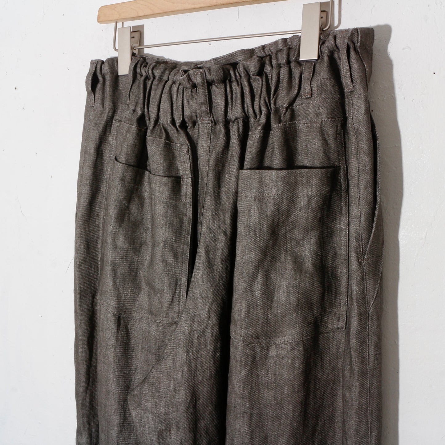 Sumi-Dyed Linen Wide Pnats / sumi-gray