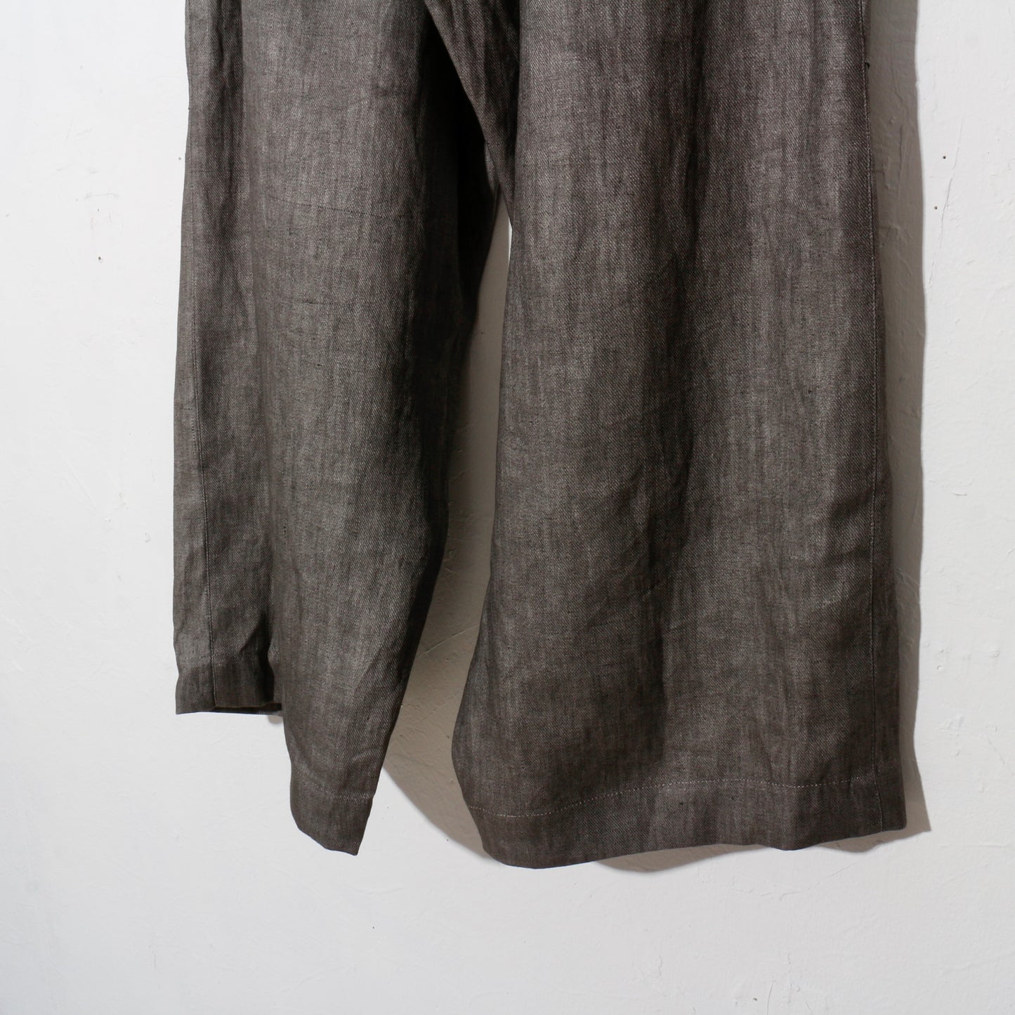 Sumi-Dyed Linen Wide Pnats / sumi-gray