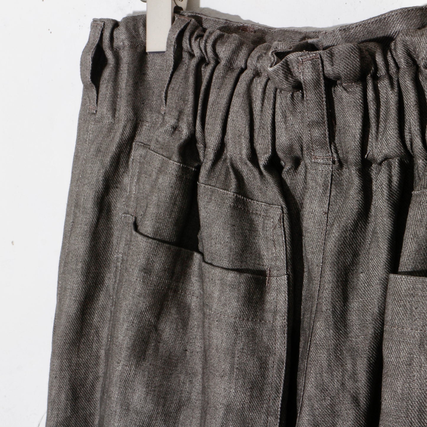 Sumi-Dyed Linen Wide Pnats / sumi-gray