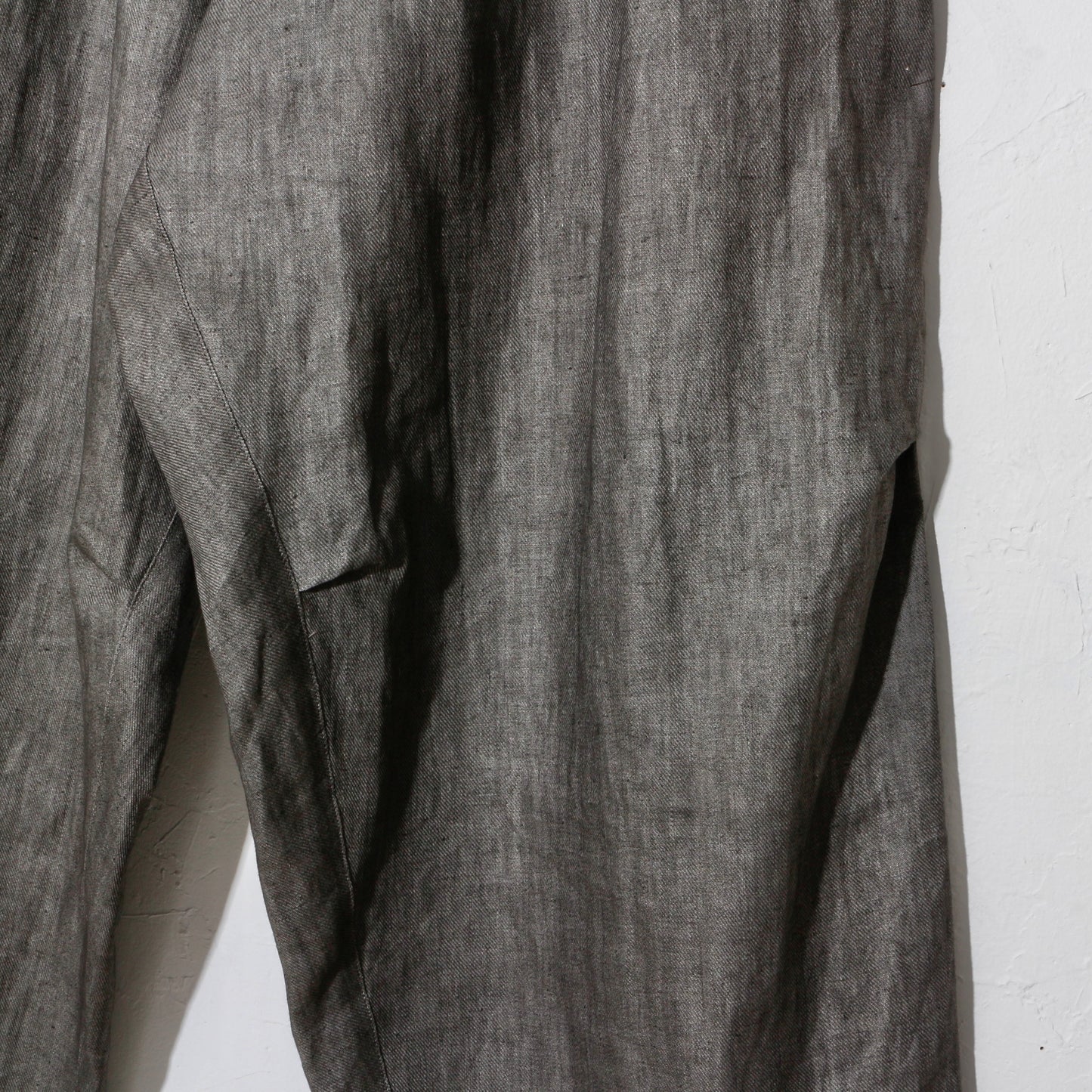 Sumi-Dyed Linen Wide Pnats / sumi-gray