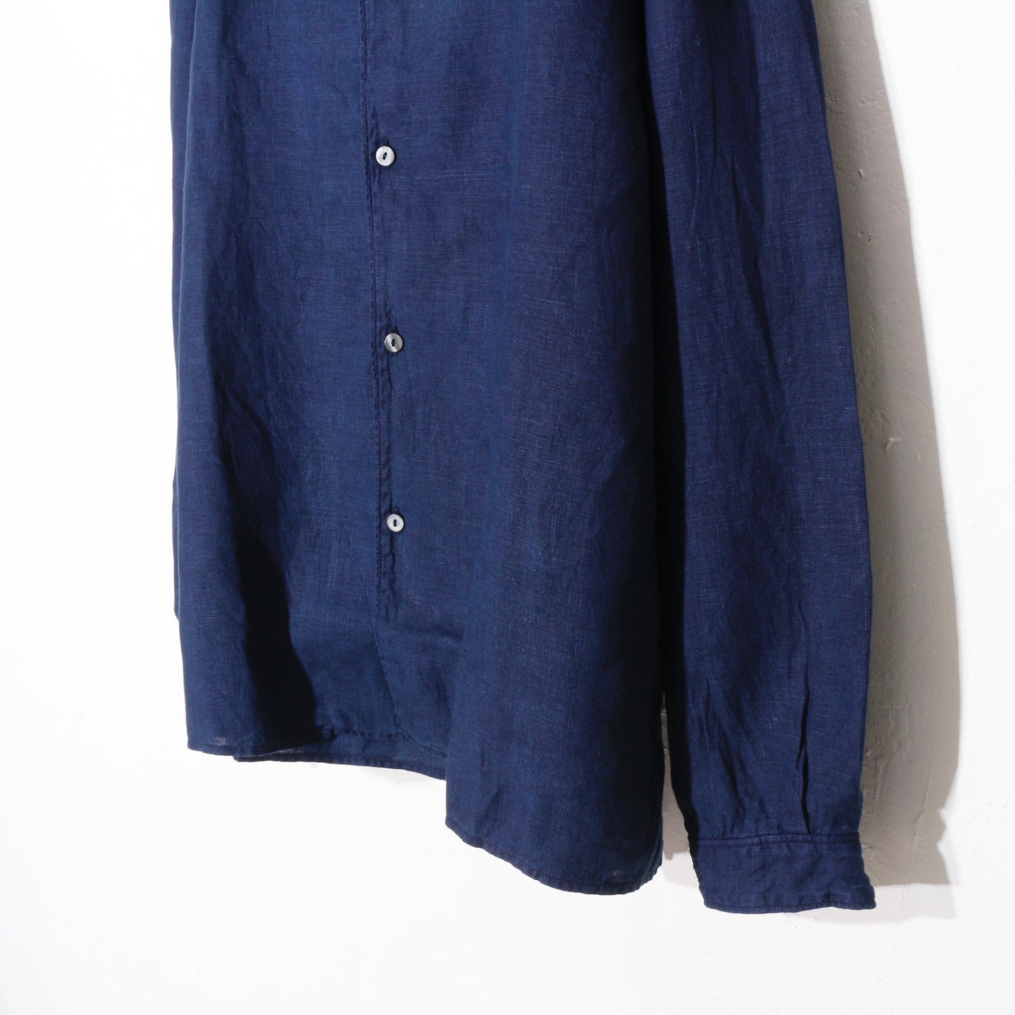 大麻開襟シャツ / 草木濃染め/藍