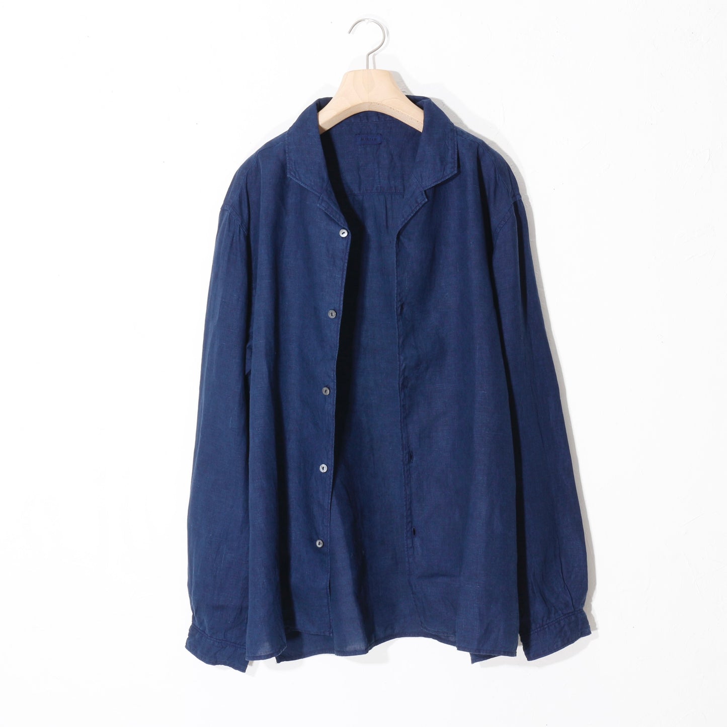 大麻開襟シャツ / 草木濃染め/藍