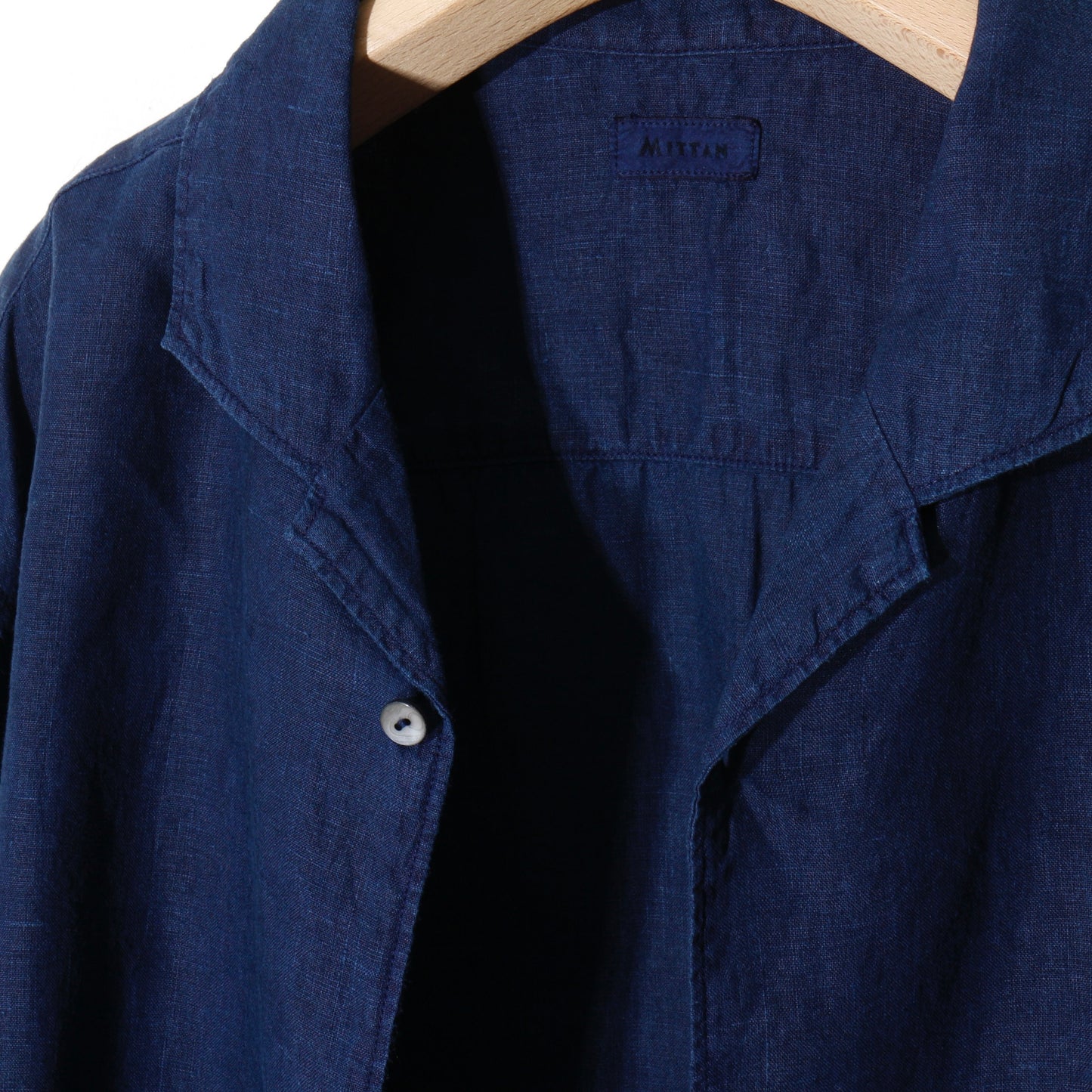 大麻開襟シャツ / 草木濃染め/藍