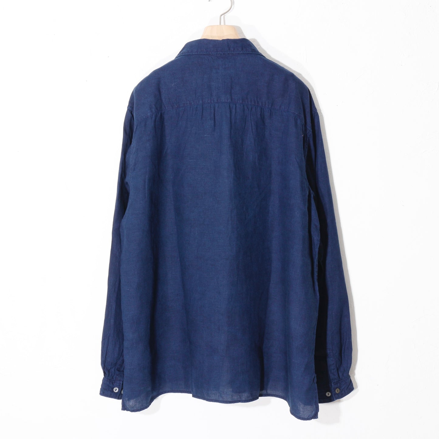 大麻開襟シャツ / 草木濃染め/藍
