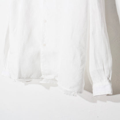 大麻開襟シャツ / 白