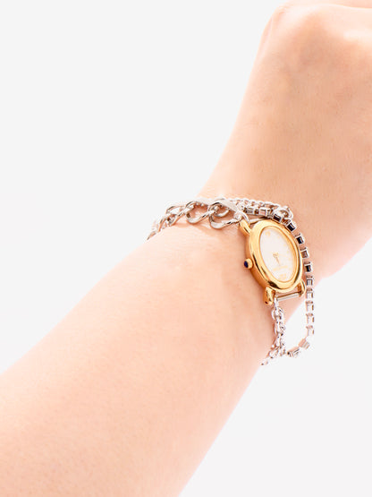 mix chain watch bracelet